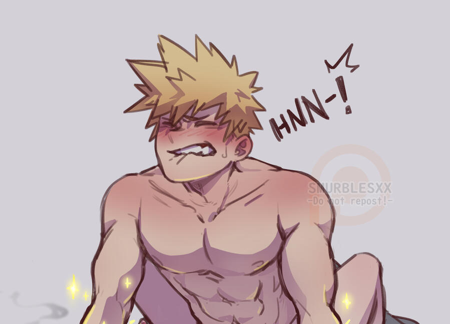 Censored photo of Bakugou in between Uraraka's legs